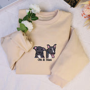 Custom Pet Embroidered Sweatshirt Personalized With Your Pet’s Photo and Name Embroidery Sweatshirt