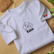 Custom Embroidered Dog T-shirt, Personalised one-line Pet Sweatshirt,Dog Mom Sweater,Unisex Embroidered Hoodie,Custom Gifts For Dog Lovers