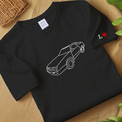Embroidered Car Sketch Hoodies, Personalised Car Outline from Photo Hoody, Car Photo Boyfriend T-shirt, Car Lover Hoodies, Gift for Car Guys
