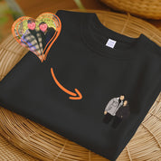 Custom Embroidered Sweatshirt Custom Embroidered Hoodie Custom Photo Portrait Couples Embroidered Sweatshirts Couple Hoodie Anniversary Gift