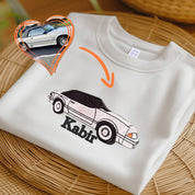 Custom Car Photo Embroidered T-shirt
