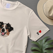 Custom Dog Portrait Embroidered T-shirt,Custom Pet Hoodie, Personalized Pet Face and Pet name Sweatshirt,Custom gift