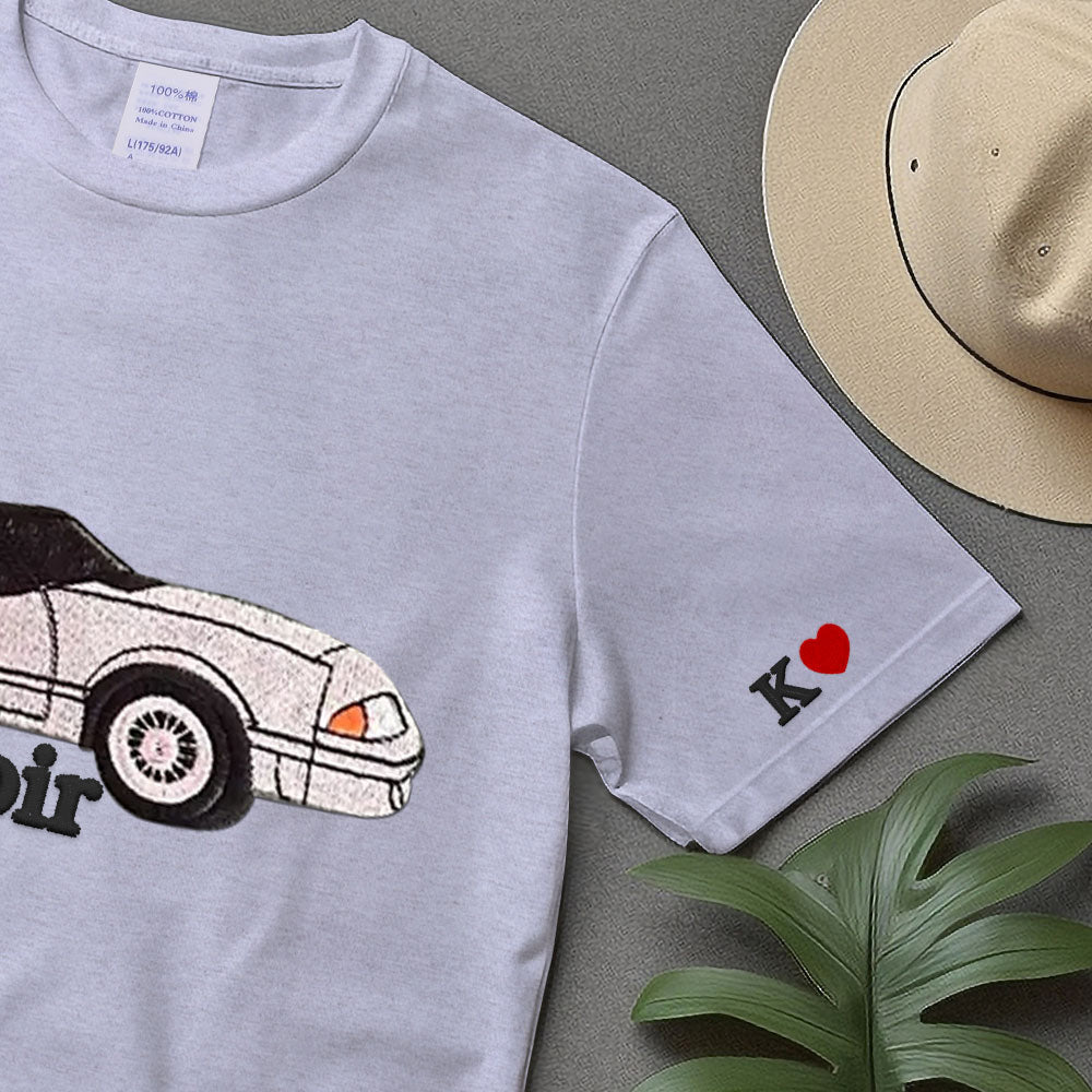 Custom Car Photo Embroidered T-shirt