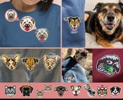 Custom Embroidered Pet Sweatshirt | Personalized Pet Embroidery Jumper From Photo