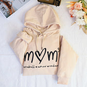 Personalized Mom Hoodie With Child's Name On Chest Gift For Mom