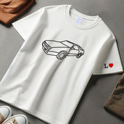 Embroidered Car Sketch Hoodies, Personalised Car Outline from Photo Hoody, Car Photo Boyfriend T-shirt, Car Lover Hoodies, Gift for Car Guys