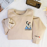 Plus Velvet Style-Custom Roman Embroidered Sweatshirt Portrait Music Player Sweatshirt