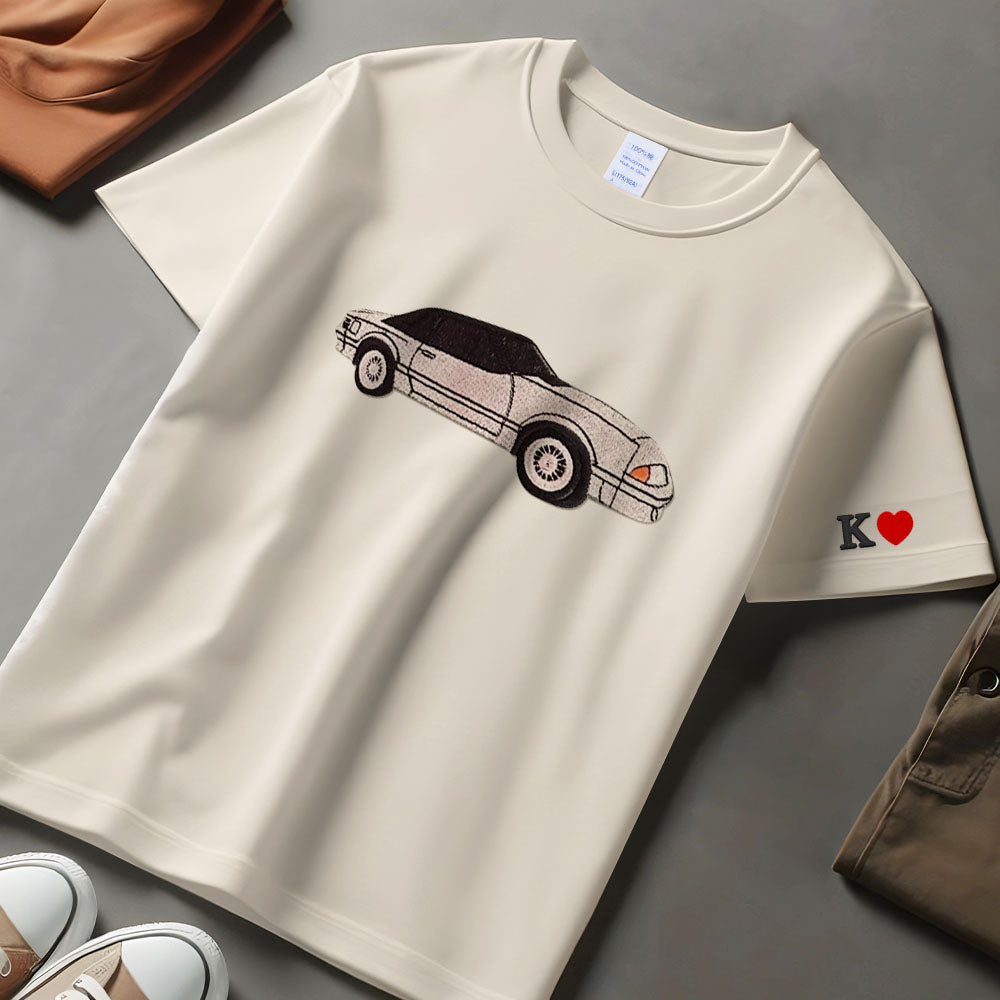 Custom Embroidered T-shirt, Embroidered Car Hoodie, Car Sweatshirt, Surprise Gift, Embroidered from Photo, Car Enthusiast Gift,Custom Clothes