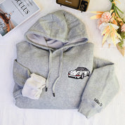 Plus Velvet Style-Custom Car Embroidered Hoodie Personalized Embroidered Car From Photo Hoodie