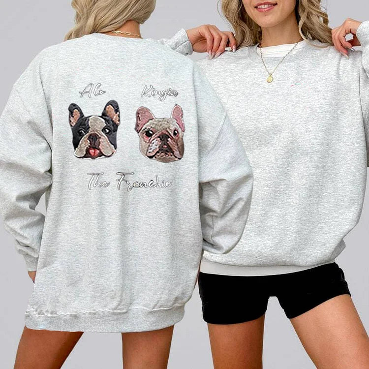Personalized Embroidered Hoodie Custom Head Cute Gift for Animal Lovers