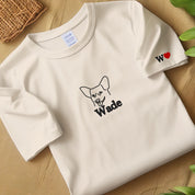 Custom Pet Embroidered T-shirt,Custom Dog Portrait,embroidered sweatshirt,pet Hoodie