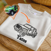 Custom embroidered car Sweatshirt, hoodie, t shirt embroidered Personalized, Dad Gift, Custom sweatshirt, gift for him