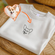 Custom Pet Embroidered T-shirt,Custom Pet Gifts,Personalized Dog Sweatshirt,Embroidered Hoodie,Pet Portrait,Birthday Gifts,Pet Gifts