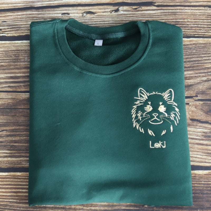 Personalized Pet Embroidered Sweatshirt Custom Hoodie