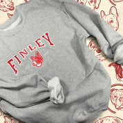 Personalized Dog Embroidery College Sweatshirt