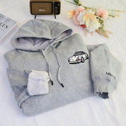 Plus Velvet Style-Custom Car Embroidered Hoodie Personalized Embroidered Car From Photo Hoodie