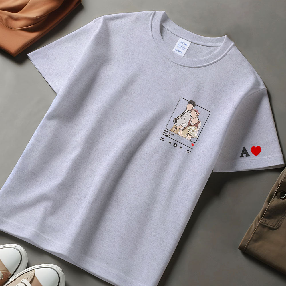 Custom Embroidered Portrait Sweatshirts From Photos, Custom Music Hoodies, Gifts For Dad, Gifts For Him, Personalized T-Shirts