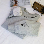 Plus Velvet Style- Best Mama Ever Family Personalized Sweatshirt With Design On Sleeve