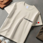 Custom Date Sweater, Roman Numeral Date Initial Heart Embroidered Sweatshirt, Wedding Sweatshirt, Custom Anniversary Date Couple Sweatshirt
