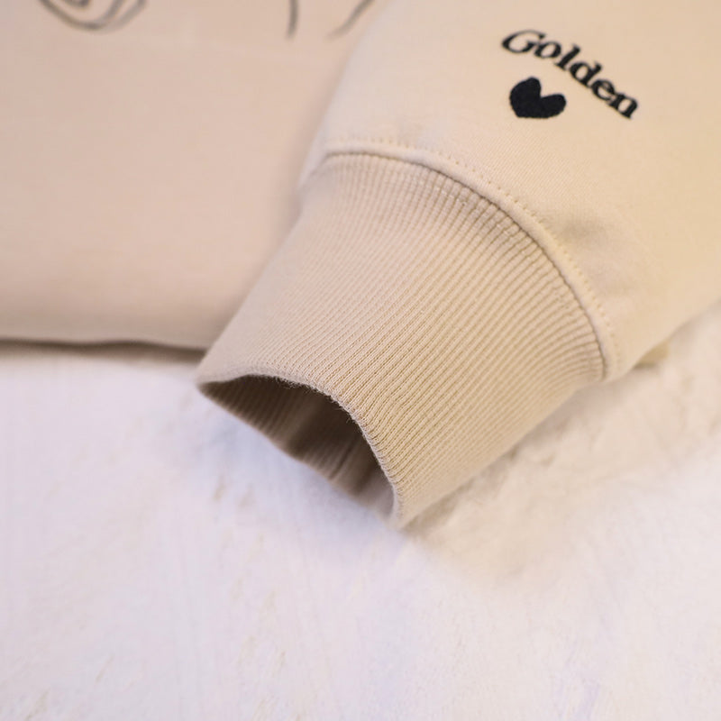 Plus Velvet Style-Personalized Custom Embroidered Hoodie Custom Photo Furry Friend