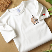 Custom Embroidered Portrait from Photo Sweatshirt With Roman Numerals