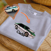 Custom Embroidered Car T-shirt Custom Car T-shirt Custom Car T-shirt Embroidered Personalized Dad Gift Custom Sweatshirt Gift For Him