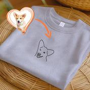 Personalized Embroidered Pet From Your Photo T-Shirt, Custom Dog Sweatshirt, Pet Name Sweatshirt, Dog Gift, Lover Gift, Pet Gift