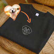 Custom Embroidered Pet T-shirt,Custom Dog/Cat From Photo Embroidery,Personalized Crewneck/Hoodie,Special Birthday Gift