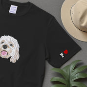 Custom Dog Portrait Embroidered Sweatshirt,Custom Pet T-shirt, Personalized Pet tees And Hoodies,Personalized Gift ,Pet Memorial Gift