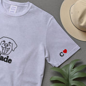 Custom Embroidered Pet T-shirt with Pet Photo and Name,Custom Embroidered Dog T-shirt,Embroidered Pet Portrait,Gift for Pet Lover