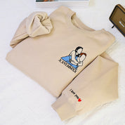 Plus Velvet Style-Custom Roman Embroidered Sweatshirt Portrait Music Player Sweatshirt