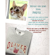Personalized Dog Embroidery College Sweatshirt