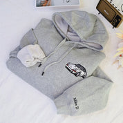 Plus Velvet Style-Custom Car Embroidered Hoodie Personalized Embroidered Car From Photo Hoodie
