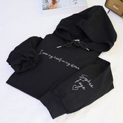 Personalized Mom Hoodie With Kid Names I Wear My Heart On My Sleeve
