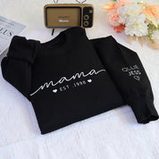 Plus Velvet Style-Personalized Mom Sweatshirt With Kid Names Mom Sweatshirt