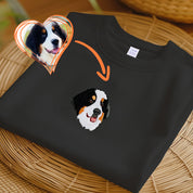 Custom Dog Face Embroidered T-shirt From Your Photo,Cat Sweatshirt,Dog Lovers Sweatshirt,Personalized Gift