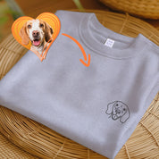 Personalized Embroidered Pet From Your Photo T-Shirt, Custom Dog Sweatshirt, Pet Name Sweatshirt, Dog Gift, Lover Gift, Pet Gift