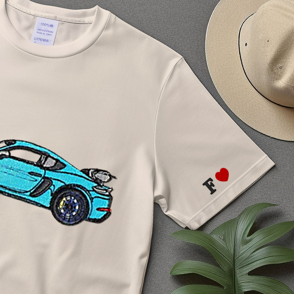 Cars Lover Couple T-shirt,Memorial Portrait Hoodie, Gifts for Dad