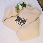 Custom Pet Embroidered Sweatshirt Personalized With Your Pet’s Photo and Name Embroidery Sweatshirt