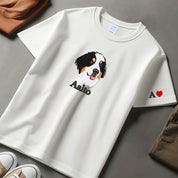 Pet embroidered sweatshirt. Unisex embroidered pets on T-shirt. Embroidered pet portrait clothing. Custom pet sweatshirt. Dog walkers gift