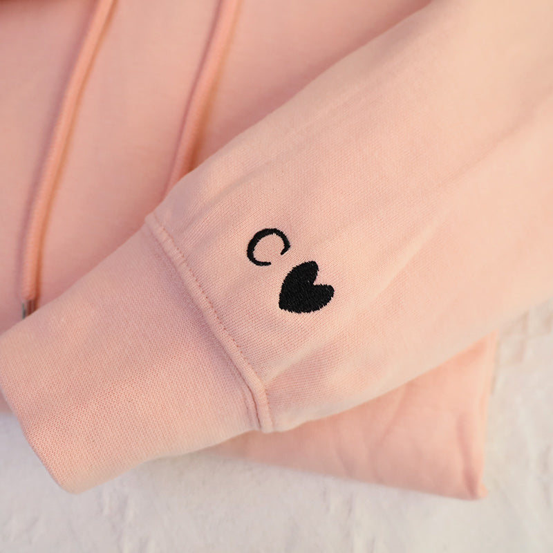 Roman Numerals Anniversary Embroidered Hoodie Embroidered Hoodie Couples Hoodie Gift