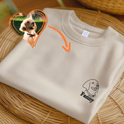 Custom Pet Embroidered T-shirt,Custom Dog Portrait,embroidered sweatshirt,pet Hoodie