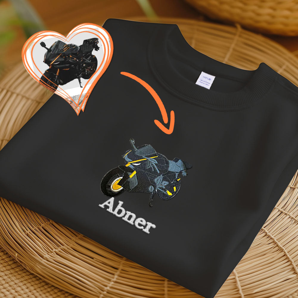 Embroidered Car T-shirt,  Car, Vehicle, Motorbike, Custom, Personalised, For Him, For Her, Anniversary, Couples, Valentines Day, Gift