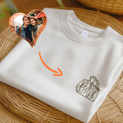 Photo from Portrait T-shirt. Matching T-shirt for Couples, Valentine Couple Gift
