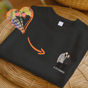 Custom Embroidered Sweatshirt Custom Embroidered Hoodie Custom Photo Portrait Custom Embroidered Shirt Family Faceless Portrait Couple