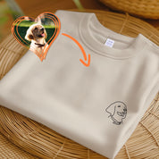 Embroidered Pet Face T-shirts,Custom Embroidered Pet Sweatshirts,Custom Dog Sweatshirts,Special Birthday Gift for Dog