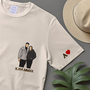 Custom Embroidered Sweatshirt Custom Embroidered Hoodie Custom Photo Portrait Custom Embroidered Shirt Family Faceless Portrait Couple