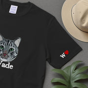 Custom Pet Embroidery T-shirt from Photo, Personalized Cat Embroidered T-shirt, Pet Face Sweatshirt, Crewneck, Tee or Hoodie