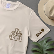 Photo from Portrait T-shirt. Matching T-shirt for Couples, Valentine Couple Gift