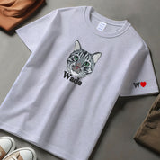 Custom Pet Embroidery T-shirt from Photo, Personalized Cat Embroidered T-shirt, Pet Face Sweatshirt, Crewneck, Tee or Hoodie